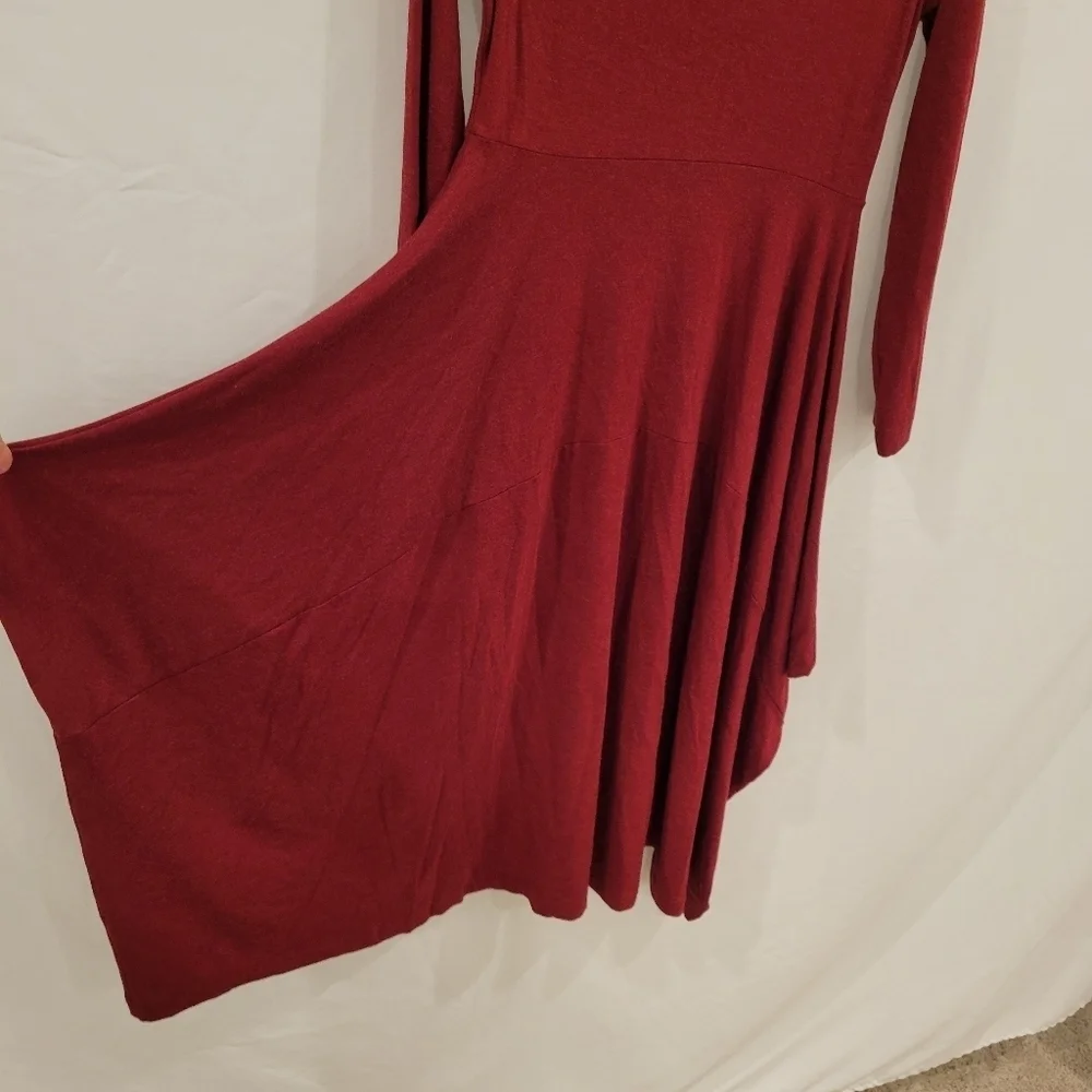Matti Mamane Maroon Long Sleeve Midi Dress size small - Picture 3 of 4